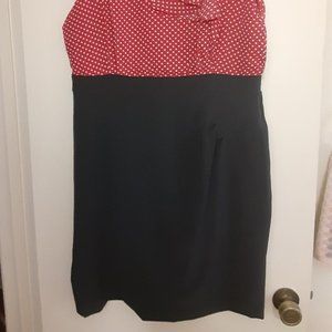 NEW Shelby & Palmer Retro GRAY RED POLKA DOT Dress